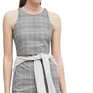 Banana Republic Grey Plaid Sleeveless dress